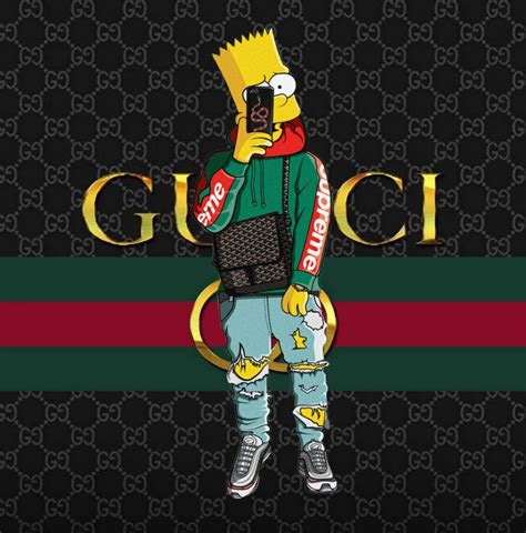 bart simpson wallpaper gucci